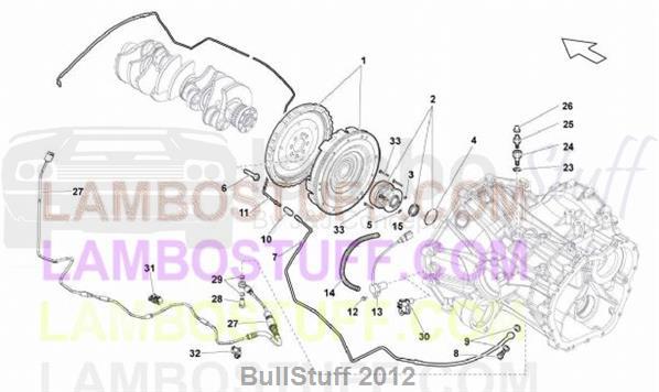 2013 Lamborghini GALLARDO LP 550-2 COUPE EUROPE CLUTCH (MANUAL) (141.01.00)